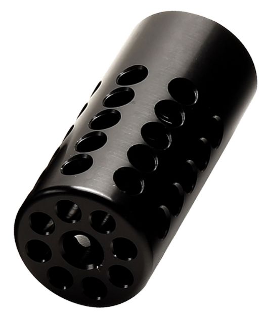 Picture of Tactical Solutions PLCMPMB Pac-Lite Compensator Black Matte Aluminum with 1/2"-28 tpi Threads for 22 LR Ruger Mark I, III, IV, II