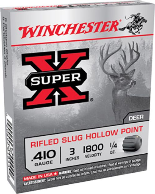 Picture of Winchester Ammo X413RS5 Super X  410Gauge 3" 1/4oz Rifled Slug Shot 5 Per Box/50 Case