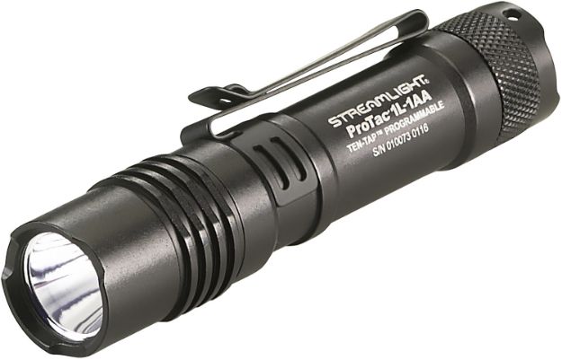 Picture of Streamlight 88061 ProTac 1L-1AA Everyday Carry Flashlight  Black Anodized 40/150/350 Lumens White C4 LED