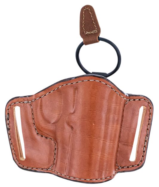 Picture of Bianchi 19254 105 Minimalist  OWB Size 13/15 Tan Leather Belt Slide Compatible w/ Glock 17/19/S&W M&P 2.0/Springfield TRP Operator Belt Up to 1.75" Wide Right Hand