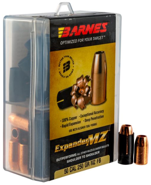 Picture of Barnes Bullets 30577 Expander MZ Muzzleloader 50 ExpanderMZ Hollow Point 250gr 24rd/Box