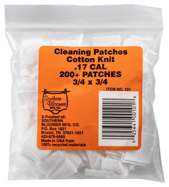 Picture of Southern Bloomer 101 Cleaning Patches  17 Cal Cotton 200 Per Pack