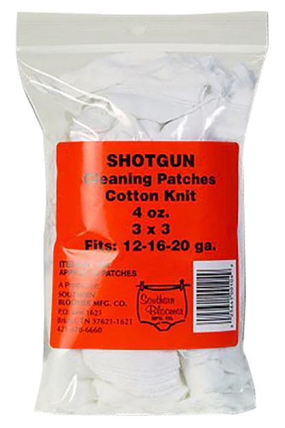 Picture of Southern Bloomer 104 Cleaning Patches Shotgun 12ga, 16ga, 20ga Cotton 85 Per Bag