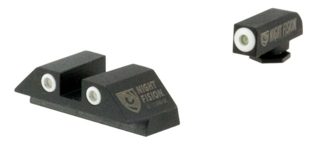 Picture of Night Fision GLK001003WGZ Tritium Night Sights For Glock  Green Tritium White Outline Front Sight- Green Tritium Black Outline Rear Sight Glock 17/17L/19/22