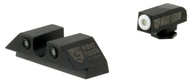 Picture of Night Fision GLK001007WGZ Tritium Night Sights For Glock  Green Tritium White Outline Front Sight- Green Tritium Black Outline Rear Sight Glock 17/17L/19/22