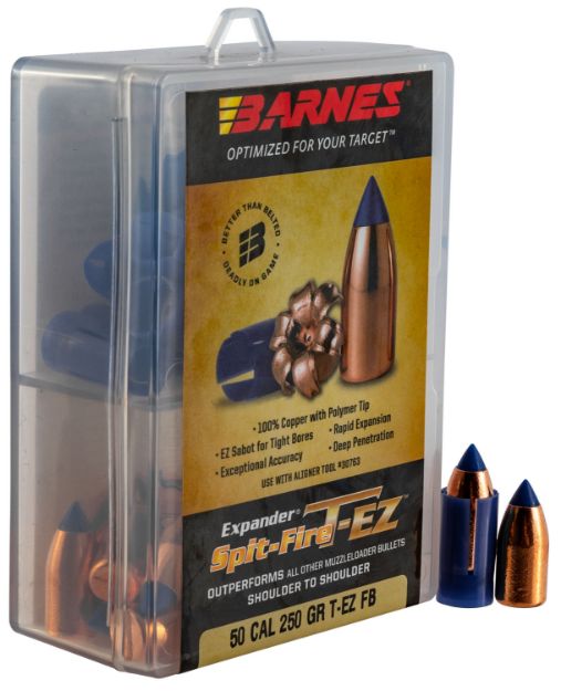 Picture of Barnes Bullets 30601 Spit-Fire T-EZ Muzzleloader 50 Spit-Fire T-EZ FB 250gr 24rd/Box