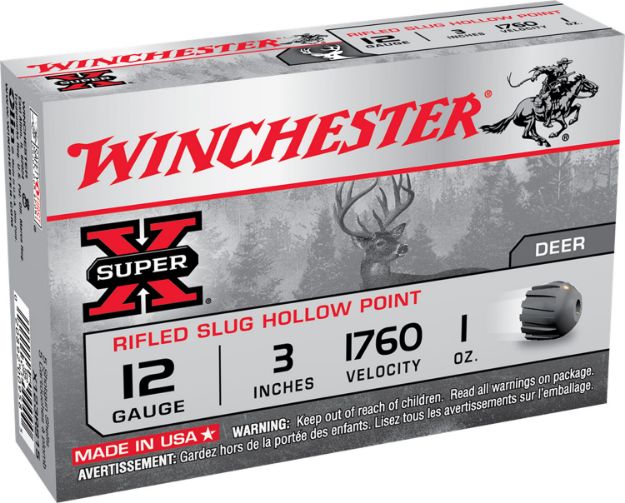 Picture of Winchester Ammo X123RS15 Super X  12Gauge 3" 1oz Rifled Slug Shot 5 Per Box/50 Case