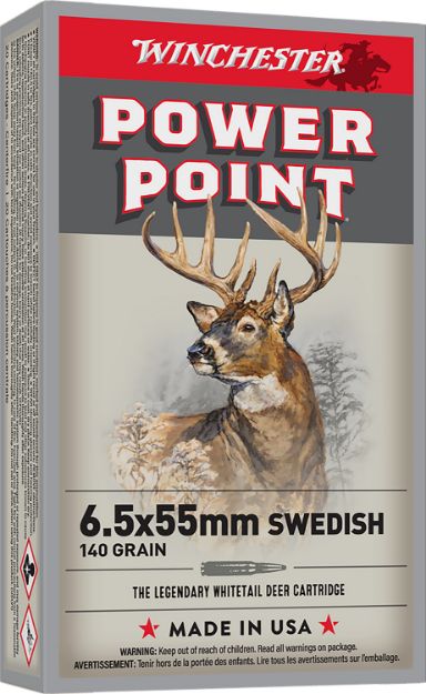 Picture of Winchester Ammo X6555 Power-Point  6.5x55Swedish 140gr 20 Per Box/10 Case