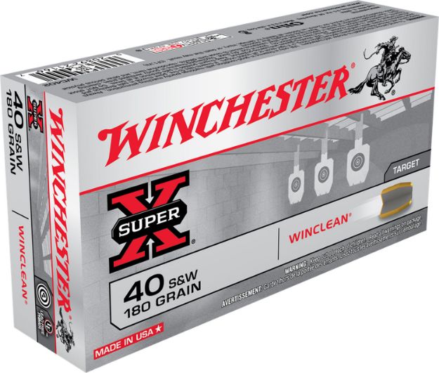 Picture of Winchester Ammo WC402 Super X  40S&W 180gr Winclean Brass Enclosed Base 50 Per Box/10 Case