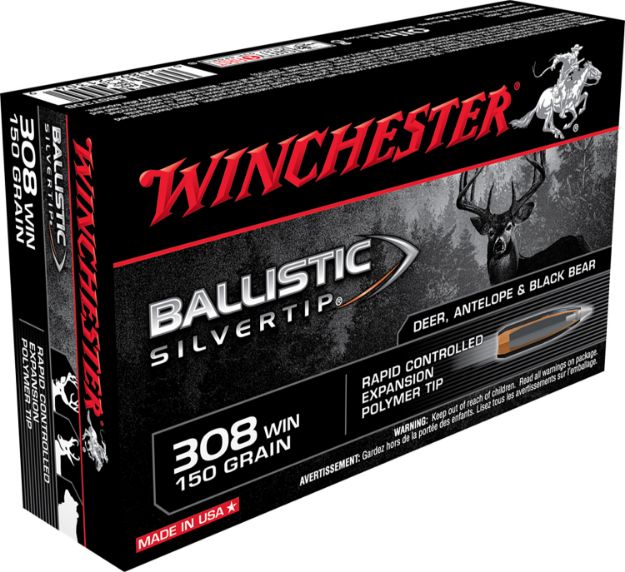 Picture of Winchester Ammo SBST308 Ballistic Silvertip  308Win 150gr Rapid Controlled Expansion Polymer Tip 20 Per Box/10 Case