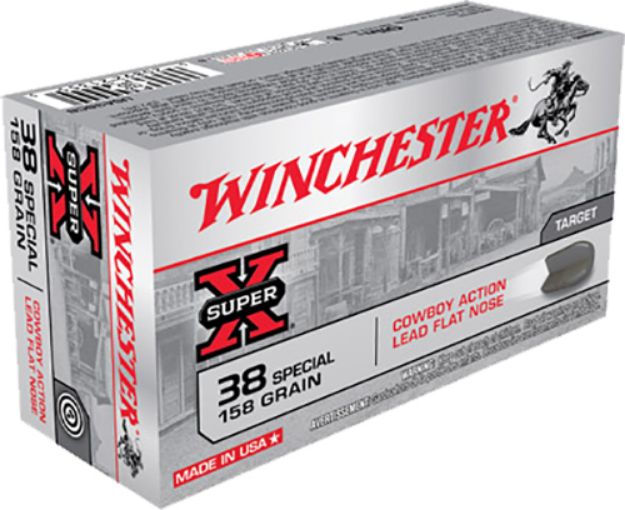 Picture of Winchester Ammo USA38CB Super X Cowboy Action 38Special 158gr Lead Flat Nose 50 Per Box/10 Case