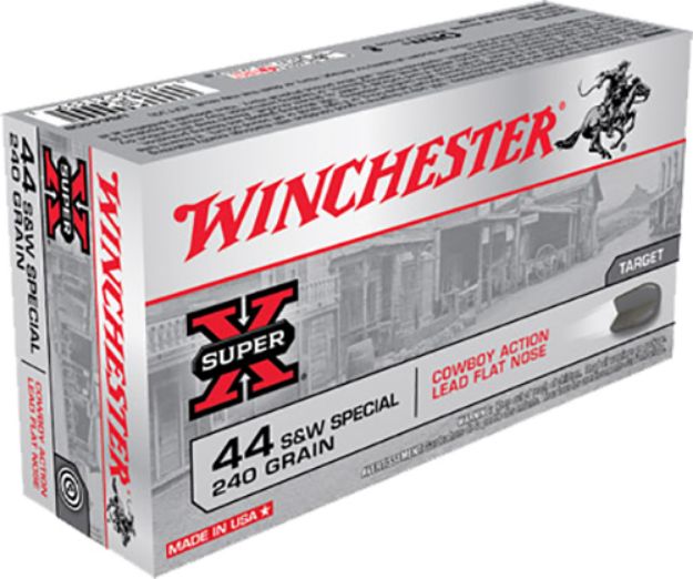 Picture of Winchester Ammo USA44CB Super X Cowboy Action 44S&WSpl 240gr Lead Flat Nose 50 Per Box/10 Case