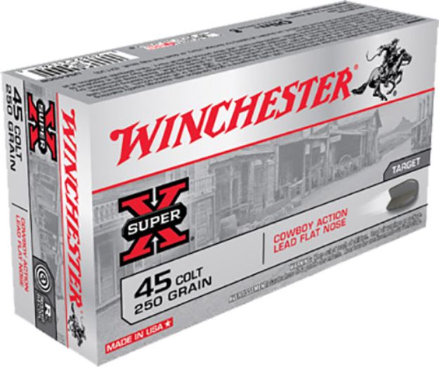 Picture of Winchester Ammo USA45CB Super X Cowboy Action 45Colt 250gr Lead Flat Nose 50 Per Box/10 Case