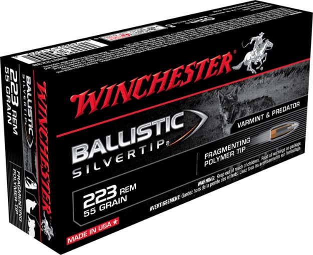 Picture of Winchester Ammo SBST223B Ballistic Silvertip  223Rem 55gr Fragmenting Polymer Tip 20 Per Box/10 Case