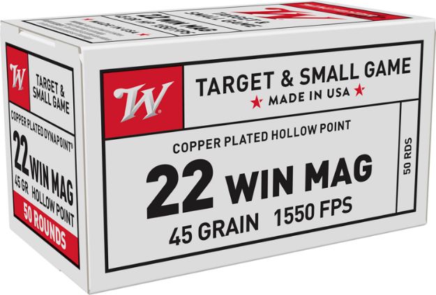 Picture of Winchester Ammo USA22M USA Dynapoint 22WMR 45gr Copper Plated Hollow Point 50 Per Box/40 Case