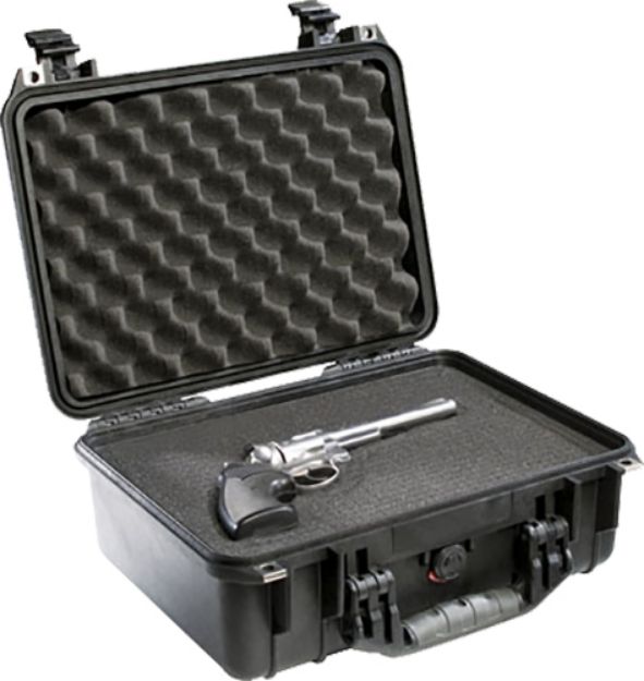 Picture of Pelican 1450000110 Protector Case Black Polypropylene Holds Handgun