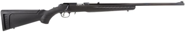 Picture of Ruger 8311 American Rimfire  Full Size 17 HMR 9+1 22" Satin Blued Steel Barrel, Drilled & Tapped Receiver, Black Synthetic Adjustable Stock, Right Hand