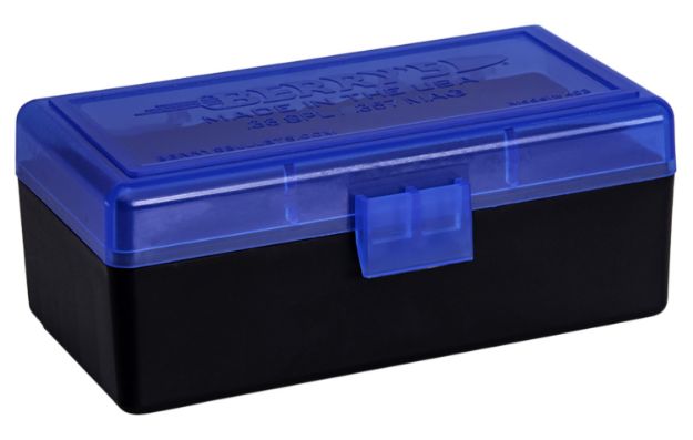 Picture of Berry's 36713 Ammo Box  38Special/357Mag Blue/Black Polypropylene 50rd