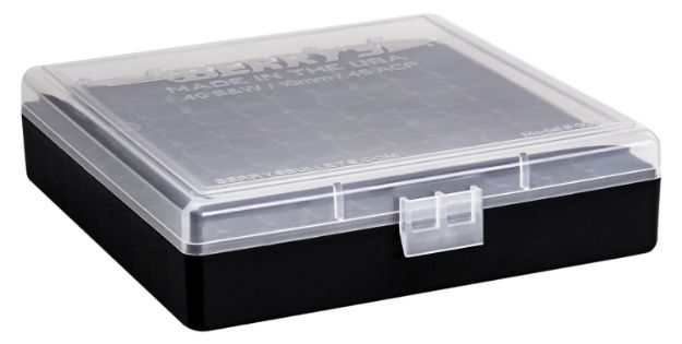 Picture of Berry's 16678 Ammo Box  40S&W/45ACP Clear/Black Polypropylene 100rd