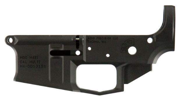 Picture of Aero Precision APAR600001C M4E1 Receiver Multi-Caliber Black Anodized Finish 7075-T6 Aluminum Material with Mil-Spec Dimensions for AR-15