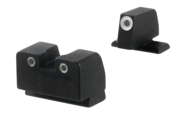 Picture of AmeriGlo SG181 Optic Compatible Sight for Sig Sauer  Tall Suppressor Green Tritium White Outline Front Sight-Green Tritium White Outline Rear Sight