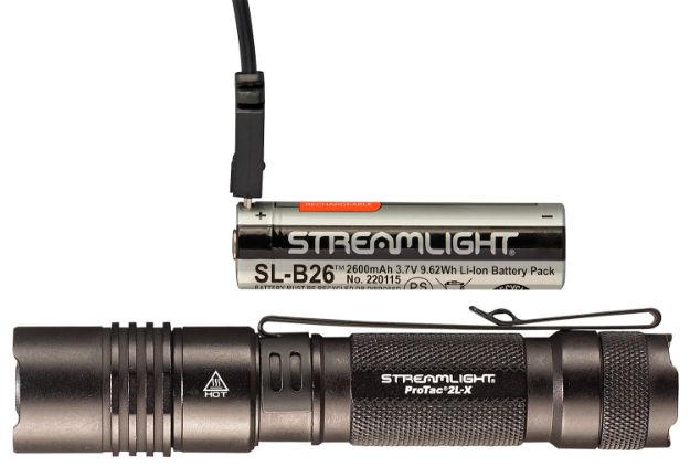 Picture of Streamlight 88082 ProTac 2L-X USB Flashlight  Black Anodized  40/500 Lumens   White LED