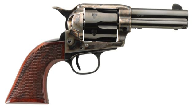 Picture of Taylors & Company 556217DE Short Stroke Runnin Iron Deluxe 45 Colt (LC) 6rd 3.50" Blued Cylinder & Barrel Color Case Hardened Steel Frame Checkered Walnut Grip (Taylor Tuned)