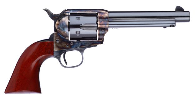 Picture of Taylors & Company 701EDE 1873 Cattleman New Model 357 Mag 6rd 5.50" Blued Cylinder & Barrel Color Case Hardened Steel Frame Walnut Navy Size Grip (Taylor Tuned)