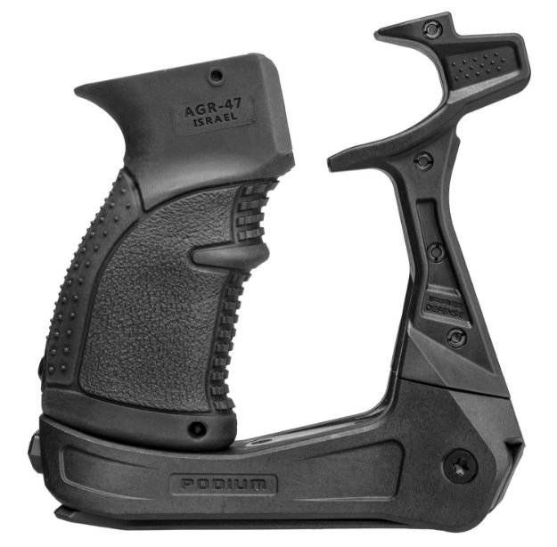 Picture of FAB Defense FXAKPODB AK-Podium Bi-Pod for AK-47/ AK-74 Includes AGR-47 Pistol Grip Black Reinforced Polymer