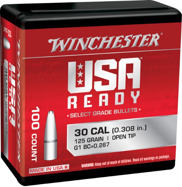 Picture of Winchester Ammo WBR30125 Centerfire Rifle  308Win 125gr Open Tip 100 Per Box/10 Case