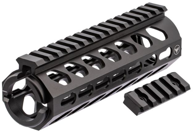 Picture of Firefield FF34053 Edge Handguard 6.62" 2- Piece Keymod, Carbine Style Made of 6061-T6 Aluminum with Black Matte Finish for AR-15