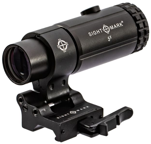 Picture of Sightmark SM19064 T-5 Magnifier 5X  with Flip to Side Mount Matte Black 5 x 23 mm