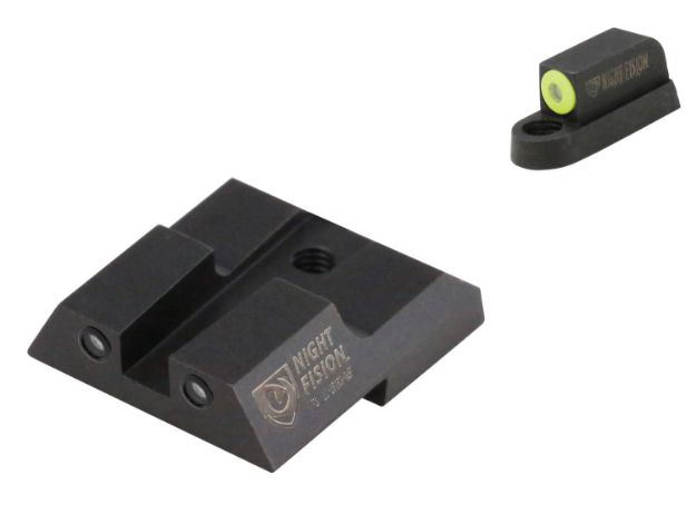 Picture of Night Fision CZU076003YGZG Tritium Night Sights For CZ-USA  Green Tritium Yellow Outline Front Sight-Green Tritium Black Outline Rear Sight CZ P-07/P-09