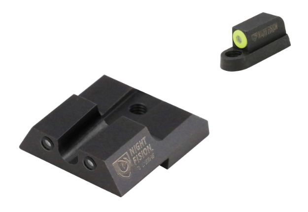 Picture of Night Fision CZU076007YGZG Tritium Night Sights For CZ-USA  Green Tritium Yellow Outline Front Sight-Green Tritium Black Outline Rear Sight CZ P-07/P-09