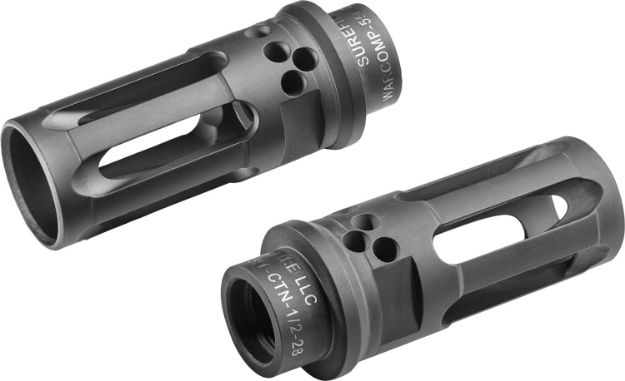 Picture of SureFire WARCOMP556CTN1228 Warcomp QD Flash Hider 5.56mm Black DLC Stainless Steel 1/2"x28 Threads 2.40" OAL