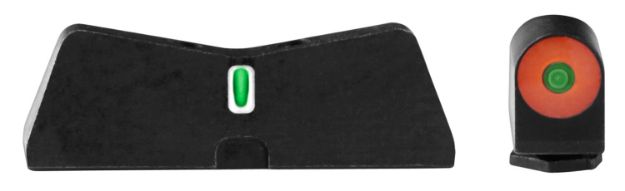 Picture of XS Sights GL0010S5N DXT2 Big Dot Night Sights fits Glock  Black | Green Tritium Orange Outline Front Sight Green Tritium White Outline Bar Rear Sight