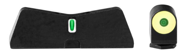 Picture of XS Sights GL0010S5Y DXT2 Big Dot Night Sights fits Glock  Black | Green Tritium Yellow Outline Front Sight Green Tritium White Outline Bar Rear Sight