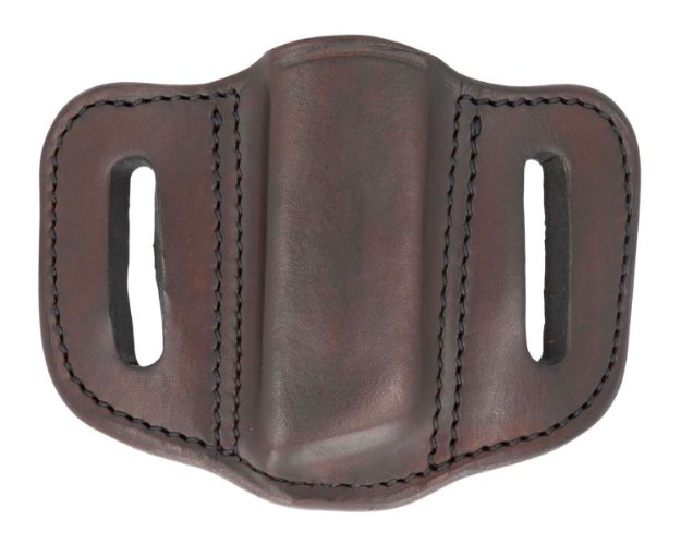 Picture of 1791 Gunleather MAG12SBRA MAG1.2 Single Mag Holster Signature Brown Leather Belt Slide Compatible w/ Double Stack Ambidextrous