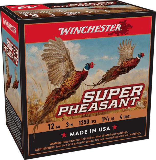 Picture of Winchester Ammo X123PH4 Super Pheasant Magnum High Brass 12Gauge 3" 1 5/8oz 4Shot 25 Per Box/10 Case