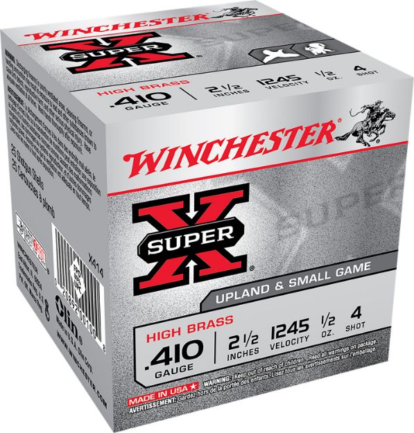 Picture of Winchester Ammo X414 Super X Heavy Game Load High Brass 410Gauge 2.50" 1/2oz 4Shot 25 Per Box/10 Case