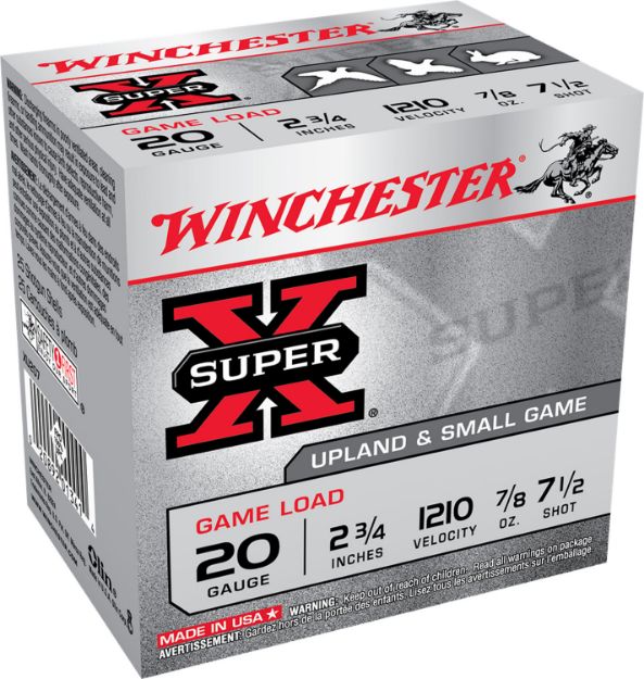 Picture of Winchester Ammo XU207 Super X Game Load 20Gauge 2.75" 7/8oz 7.5Shot 25 Per Box/10 Case