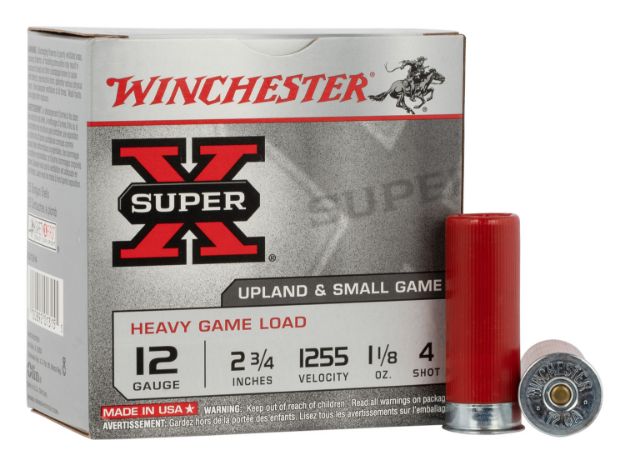 Picture of Winchester Ammo XU12H4 Super X Heavy Game Load 12Gauge 2.75" 1 1/8oz 4Shot 25 Per Box/10 Case