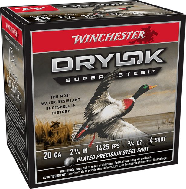 Picture of Winchester Ammo XS204 Drylok Super Steel Magnum 20Gauge 2.75" 3/4oz 4Shot 25 Per Box/10 Case