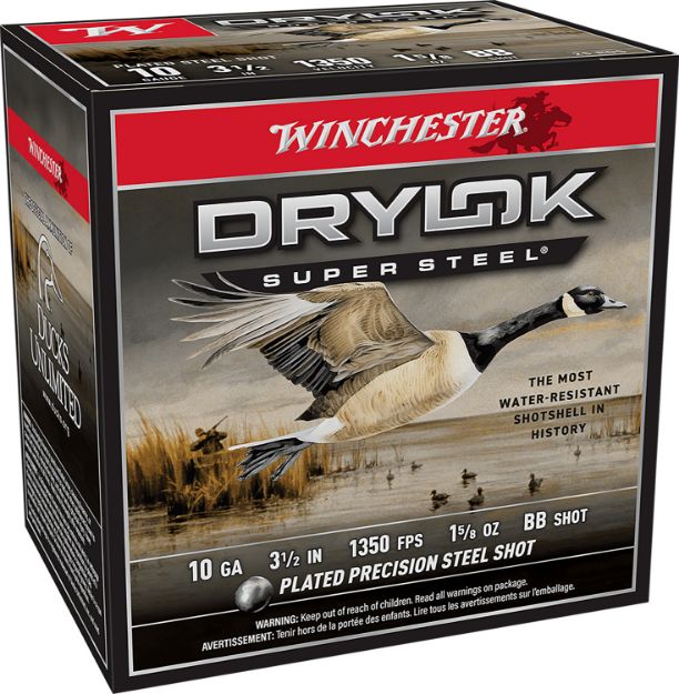 Picture of Winchester Ammo XSC10BB Drylok Super Steel Magnum 10Gauge 3.50" 1 5/8oz BBShot 25 Per Box/10 Case