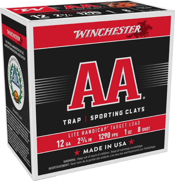 Picture of Winchester Ammo AAHLA128 AA Lite Handicap Target 12Gauge 2.75" 1oz 8Shot 25 Per Box/10 Case