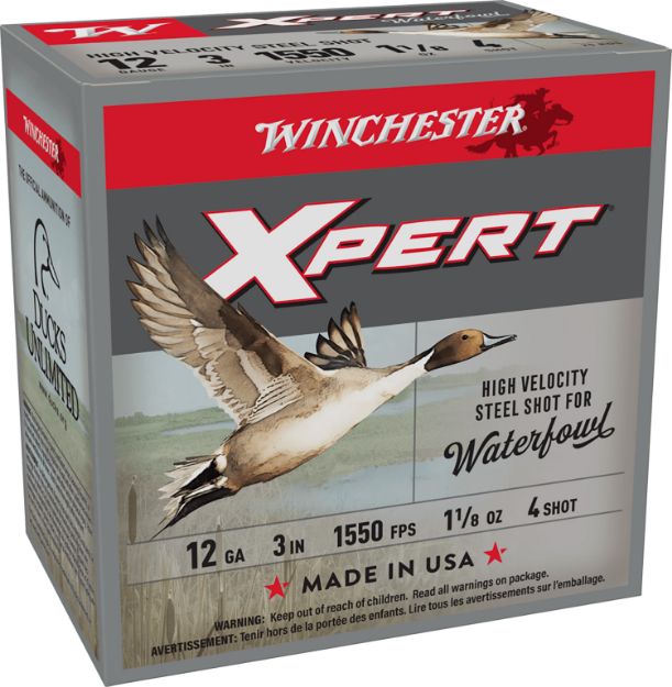 Picture of Winchester Ammo WEX1234 Super X Xpert High Velocity 12Gauge 3" 1 1/8oz 4Shot 25 Per Box/10 Case