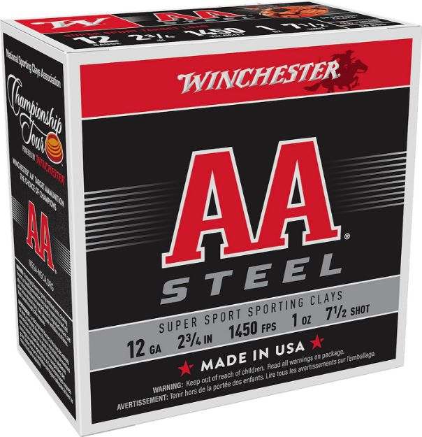 Picture of Winchester Ammo AASCL12S7 AA Super Sport Sporting Clay 12Gauge 2.75" 1oz 7.5Shot 25 Per Box/10 Case