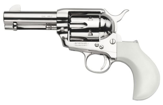 Picture of Taylors & Company 200073 1873 Cattleman 357 Mag Caliber with 3.50" Barrel, 6rd Capacity Cylinder, Overall Nickel-Plated Finish Steel & Ivory Birdshead Synthetic Grip