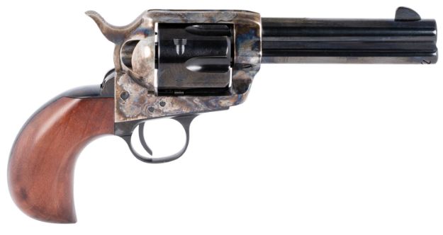 Picture of Taylors & Company 200069 1873 Cattleman 357 Mag Caliber with 4.75" Blued Finish Barrel, 6rd Capacity Blued Finish Cylinder, Color Case Hardened Finish Steel Frame & Birdshead Walnut Grip