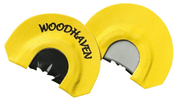 Picture of Woodhaven WH103 Black Reactor  Diaphragm Call Triple Reed Attracts Turkeys Yellow